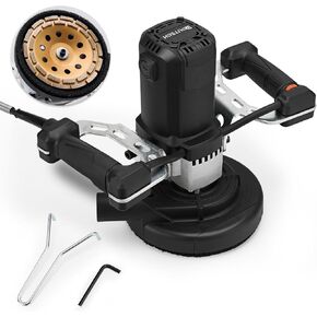7" Concrete Grinder, Concrete Surface Sander, Low-Vibration Handle, 1.5" Dust Extraction Port, Edging Capacity, Overload Protection, High Torque Motor, 2000W 120V 60Hz, Model RT-MD180 in Saudi Arabia