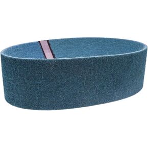 حزام سنفرة غير منسوج لتكييف الأسطح من Maverick Abrasives مقاس 10.16 سم × 91.44 سم - درجة [ناعم جدًا/أزرق] لصناعة السكاكين، والصنفرة، وإزالة الأزيز، والتلميع، والمزج، والتشطيب in Kuwait