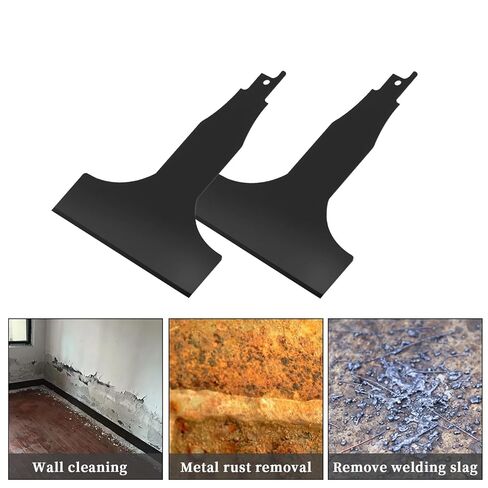 2 Pcs Reciprocating Saw Scraper Blade, Scraping Tool Attachment for Reciprocating Saws, High Carbon Steel Tile Cleaning Tool for Removing Tile, Linoleum, Adhesives, Mastics, and More in Kuwait