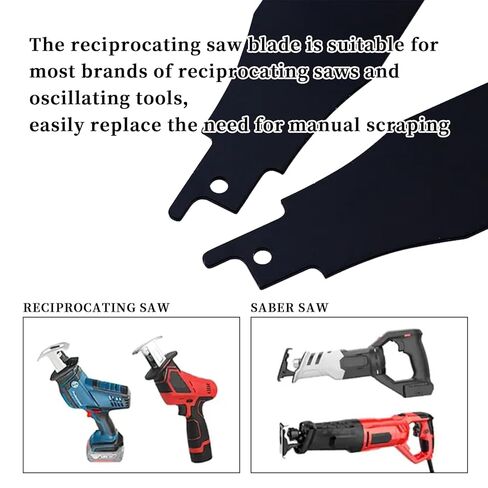 2 Pcs Reciprocating Saw Scraper Blade, Scraping Tool Attachment for Reciprocating Saws, High Carbon Steel Tile Cleaning Tool for Removing Tile, Linoleum, Adhesives, Mastics, and More in Kuwait