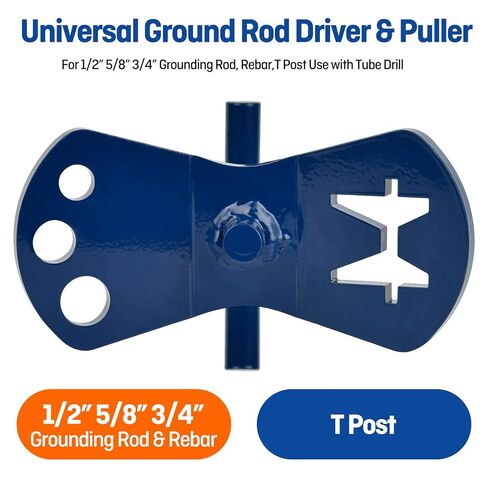 Universal Ground Rod Driver & Puller for 1/2" 5/8" 3/4" Grounding Rod, Rebar,T Post Use with Tube Drill (Driver & Puller Tool) in Saudi Arabia