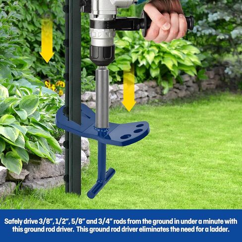 Universal Ground Rod Driver & Puller for 1/2" 5/8" 3/4" Grounding Rod, Rebar,T Post Use with Tube Drill (Driver & Puller Tool) in Saudi Arabia