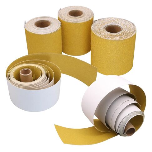 PSA Sandpaper Roll Kit 25 Yards - 5 Grits (80, 120, 180, 220, 320) - 2-3/4" Wide Self-Adhesive Sticky Back Sanding Rolls for Longboard, Woodworking & Automotive Finishing in Kuwait
