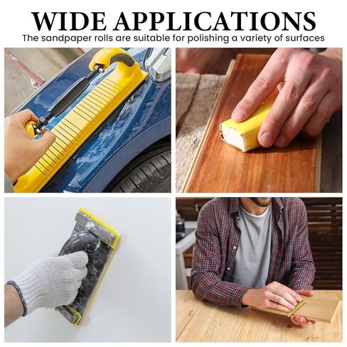 PSA Sandpaper Roll Kit 25 Yards - 5 Grits (80, 120, 180, 220, 320) - 2-3/4" Wide Self-Adhesive Sticky Back Sanding Rolls for Longboard, Woodworking & Automotive Finishing in Kuwait