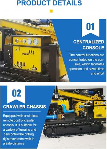 Crawler Core Drilling Machine, Hydraulic Driller for Reliable Core Extraction, Suitable for Rock Analysis and Subsurface Core Testing Projects in Kuwait