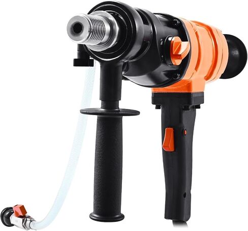 Diamond Core Drilling Machine, 8 in Drilling Diameter, Handheld Dry and Wet Concrete Core Drill Rig with 4 Drill Bits, 1075/2300 RPM 2-Speed, UNC1 1/4-7 Thread, for Concrete Brick Stone, 1800W in Kuwait