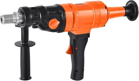 Diamond Core Drilling Machine, 8 in Drilling Diameter, Handheld Dry and Wet Concrete Core Drill Rig with 4 Drill Bits, 1075/2300 RPM 2-Speed, UNC1 1/4-7 Thread, for Concrete Brick Stone, 1800W in Kuwait