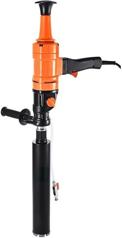 Diamond Core Drilling Machine, 8 in Drilling Diameter, Handheld Dry and Wet Concrete Core Drill Rig with 4 Drill Bits, 1075/2300 RPM 2-Speed, UNC1 1/4-7 Thread, for Concrete Brick Stone, 1800W in Kuwait
