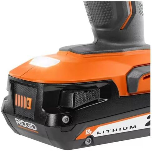 RIDGID 18V اللاسلكي 1/2 بوصة. طقم مثقاب مطرقي/مفك مع بطارية 2.0 أمبير وشاحن (متجدد) in Kuwait
