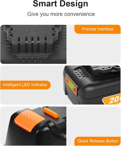 TeenPower Upgraded 20V 6.0Ah Battery Replacement for Dewalt 20v Max Battery 2Pack with DCB112 Charger Combo Set in Kuwait