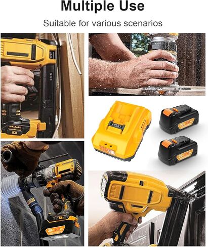 TeenPower Upgraded 20V 6.0Ah Battery Replacement for Dewalt 20v Max Battery 2Pack with DCB112 Charger Combo Set in Kuwait