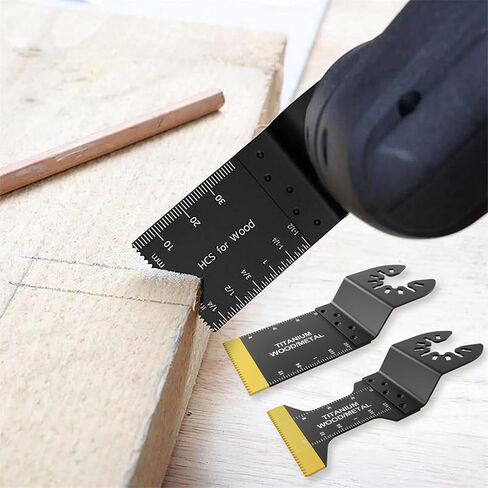 Oscillating Tool Blades 10 Pack Titanium Sharp Durable for Metal and Wood Fits Most Oscillating Tools, Black in Saudi Arabia