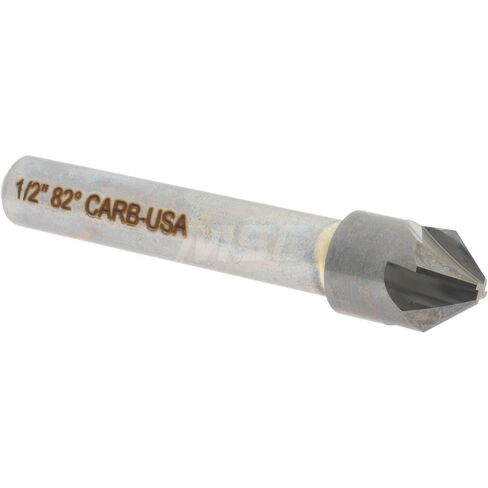 حوض Hertel الغاطس، قطع اليد اليمنى، كربيد صلب، قطر الرأس 1/2 بوصة، قطر الساق 3/8 بوصة، زاوية متضمنة 82 درجة، 4 فلوت، 2-1/4 بوصة OAL in Kuwait