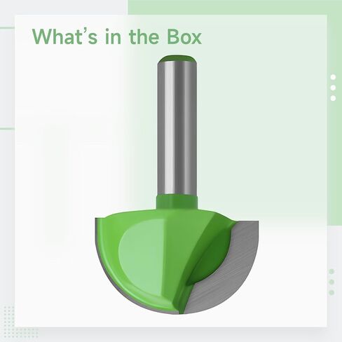 Core Box Router Bit 1.3 In, Round Nose For Woodworking, 0.3 In Shank, Cnc, Engraving in Kuwait