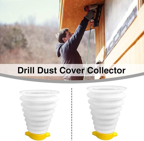 Drill Dust Collector,Silicone Dust-Cover Baffle for Drilling,Dustproof Dust Catcher Bowl,with 5 Sealing Rings,Electric Drill Tool Accessories,for Electric Hammer Drill,Easy to Use(for 160mm drill) in Kuwait