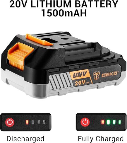 Power Drill Cordless: DEKOPRO Cordless Drill 20V Electric Power Drills Set Tool Drills Cord-less Set with Battery and Charger (Renewed) in Kuwait