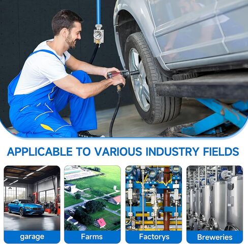 3/4" × 200ft Garage Air Line Kit, HDPE-Aluminum Compressed Air Piping System with Tee & Elbow Fittings, Rapid Air System for Shop Air Compressor, Leak-Proof & Easy in Kuwait