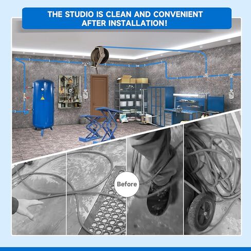 3/4" × 200ft Garage Air Line Kit, HDPE-Aluminum Compressed Air Piping System with Tee & Elbow Fittings, Rapid Air System for Shop Air Compressor, Leak-Proof & Easy in Kuwait
