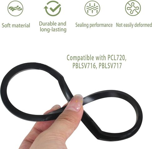 قطعتان من حشية غطاء صندوق الغبار البديلة - متوافقة مع مكنسة Ryobi اللاسلكية 18 فولت PCL720، PBLSV716، PBLSV717 | حلقة إغلاق عالية المرونة لإصلاح غطاء كوب الغبار﻿ in Kuwait