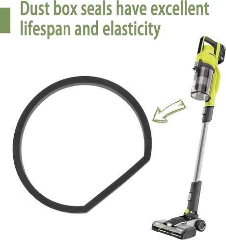 قطعتان من حشية غطاء صندوق الغبار البديلة - متوافقة مع مكنسة Ryobi اللاسلكية 18 فولت PCL720، PBLSV716، PBLSV717 | حلقة إغلاق عالية المرونة لإصلاح غطاء كوب الغبار﻿ in Kuwait