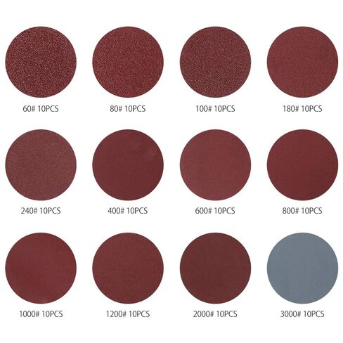 Sanding Disc 50mm Alumina Sanding Pads 60-3000 Grit Round Sanding Sheet Wear Resistant Sanding Paper for Metal Wood Glass Car in Kuwait
