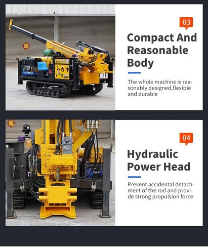 جهاز الحفر الهيدروليكي الأساسي للاستكشاف آلة حفر الصخور لتطوير آبار المياه واستكشاف المعادن المواقع الجيوتقنية مع صاري تلسكوبي وتبريد موثوق in Kuwait