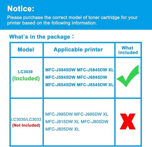 LCL Compatible Ink Cartridge Pigment Replacement for Brother LC3039 XXL LC3039XXL LC3039BK MFC-J5845DW MFC-J5845DW MFC-J5945DW MFC-J6945DW MFC-J6545DW MFC-J6545DW XL (2-Pack Black) in Saudi Arabia