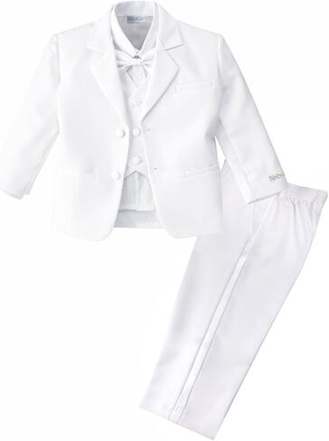 Baby, Toddler, and Boys' Classic Fit Tuxedo Suit Set, No Tail in Saudi Arabia