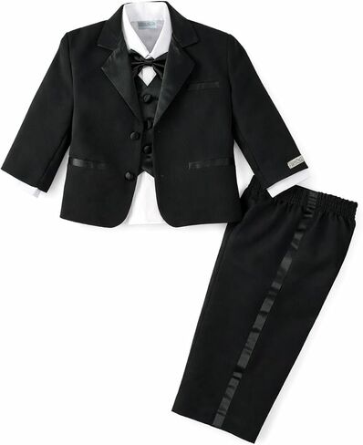 Spring Notion Baby Boys' Black Classic Fit Tuxedo Set, No Tail in Saudi Arabia