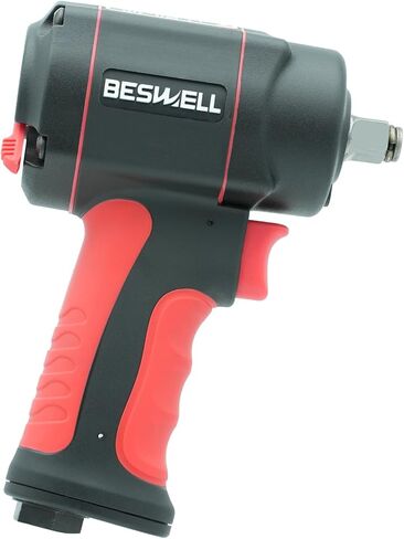 مفتاح ربط هوائي قصير 1/2 بوصة من BESWELL، أداة هوائية بمطرقة ضخمة بعزم دوران أقصى 885 قدم رطل، لمساحات المحرك الضيقة، وإصلاح الفرامل وصيانة السيارات - BW-112F3N in Kuwait