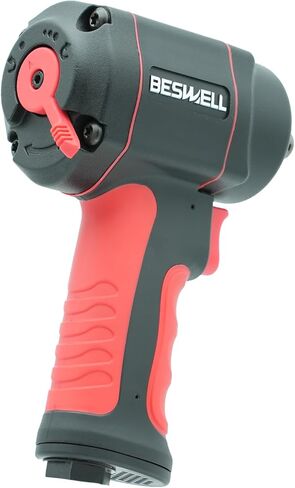مفتاح ربط هوائي قصير 1/2 بوصة من BESWELL، أداة هوائية بمطرقة ضخمة بعزم دوران أقصى 885 قدم رطل، لمساحات المحرك الضيقة، وإصلاح الفرامل وصيانة السيارات - BW-112F3N in Kuwait
