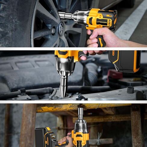 Cordless Impact Wrench Compatible with 𝗗e-𝗪𝗔𝗟𝗧 20V Max Battery, 740Ft-lbs 1000N.m, 1/2 Inch Brushless High Torque Power, 1000W Powerful Electric Impact Gun for Car Home (Battery Not Included) in Kuwait