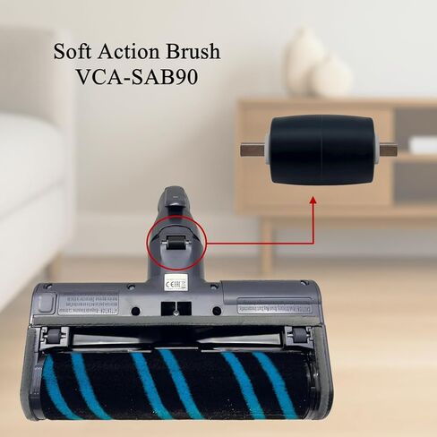 عجلة دوارة خلفية بديلة من SCREENTRONICS لرؤوس فرشاة Samsung Turbo Action Jet 60 Jet 70 Jet 75 Jet 75+ Jet 90 Series VCATAB90، VCASAB90 أدوات أرضية بمحرك ناعمة وسجاد in Kuwait