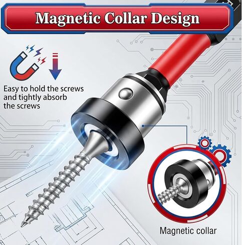 5PCS Drywall Screw Bit, 50mm Drywall Screw Setter, Magnetic Adjustable Depth Ph2 Positioning Bits with Removable Collar, 1/4" Hex Shank for Plasterboard and Sheetrock Screws in Kuwait