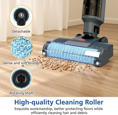 WD161 Roller & Filter Replacement for Shark HydroVac MessMaster Wet Dry Vacuum Cleaner WD161 WD261 AW261 and WD101 WD201 WD100 WD200 AW201 WD200C WD201C WD101C Vacuums(2 Brush 2 Foam Filter Kit) in Kuwait