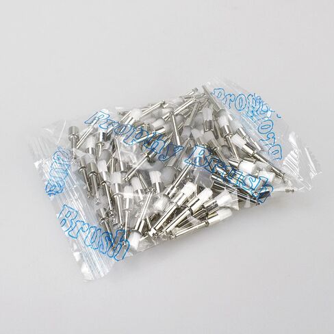 Airgoesin 100pcs Nylon Buffing Brush Polisher Latch Type RA 2.35 Shank Grindering Power Rotary Polishing Cleaning Tool in Kuwait