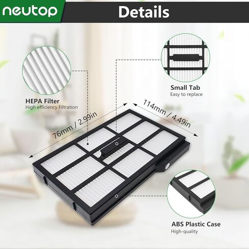 مرشحات HEPA البديلة من نيوتوب المتوافقة مع أجزاء مكانس الروبوت eufy E28 E25 (الإصدار الجديد) ملحقات الفلتر عالية الكفاءة، 8 عبوات in Kuwait