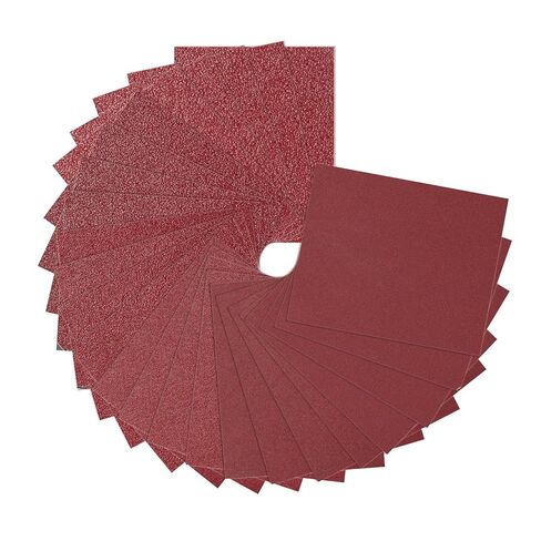 1/4 ورقة صنفرة، 4-1/2"*5-1/2" ورق رمل بخطاف وحلقة، 50 حزمة P120، أكسيد الألومنيوم الأحمر لصنفرة النخيل in Kuwait