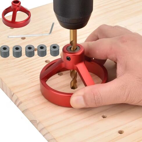 7pcs Metal Hole Puncher Woodworking Drilling Fixture for Precise Holes in Wood,Hole Drilling Positioning Kit,6/7/8/9/10mm in Kuwait