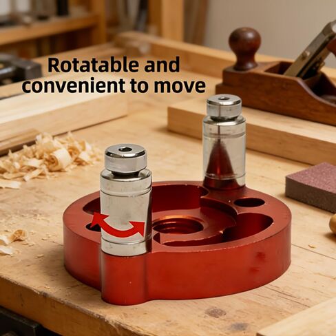 A Set of Red Aluminum Alloy Center Woodworking Dowel Clamps, Woodworking Drilling Tools, and Hexagonal Nut Splicing Tools in Kuwait