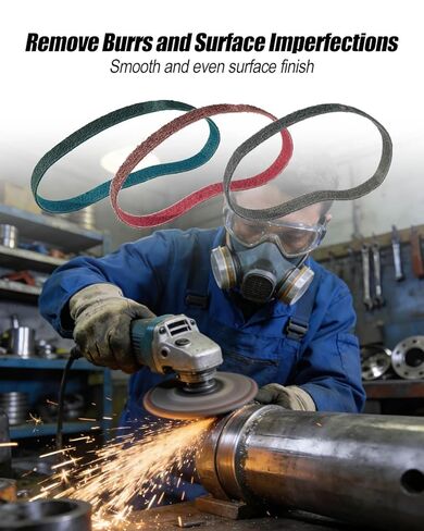 1 x 30 Inch Sanding Belts Grits Non Woven Surface Conditioning Fit for Pipe Tube Polisher Sander Metal Pole and Metal Fabricators Profession Sander Belt 60 Grit 120 Grit 240 Grit 600 Grit in Kuwait