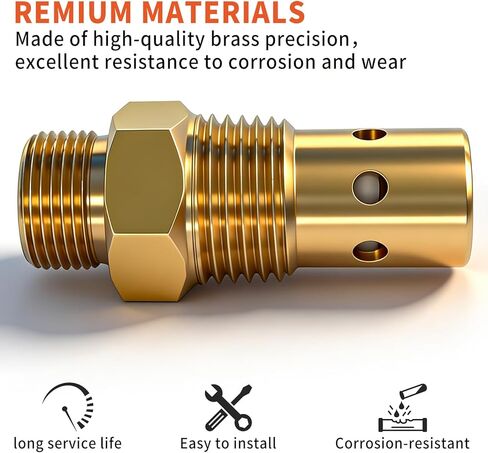 CAC-437-2 صمام فحص ضاغط الهواء 1/2 NPT 1/2 CFPC تركيبات نحاسية لـ DeVilbiss Craftsman 5HP IRL6560V IRL5G20 5E60VAD in Kuwait
