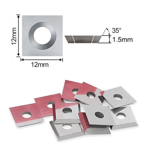 10 قطع 12 × 12 × 1.5 مم (السُمك) قاطعات من الكربيد لقمة توجيه تسطيح البلاطة، حافة قطع 4 (قابلة للعكس)، شفرة بديلة مربعة قياسية لقمة توجيه السطح in Kuwait