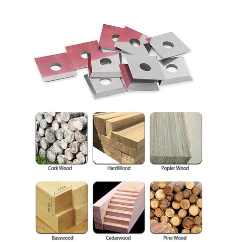 10 قطع 12 × 12 × 1.5 مم (السُمك) قاطعات من الكربيد لقمة توجيه تسطيح البلاطة، حافة قطع 4 (قابلة للعكس)، شفرة بديلة مربعة قياسية لقمة توجيه السطح in Kuwait