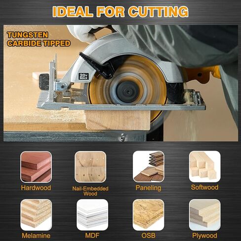 6-1/2 Inch Circular Saw Blade, 24T for Framing with 5/8" Arbor, Fast Wood Cutting, 10-Pack in Kuwait