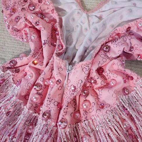 Youmeisha Sparkly Rhinestones Sexy Backless Deep V-Neck Fringes Bodysuit Nightclub Party Ds Show Birthday Team Dance Costumes in Saudi Arabia