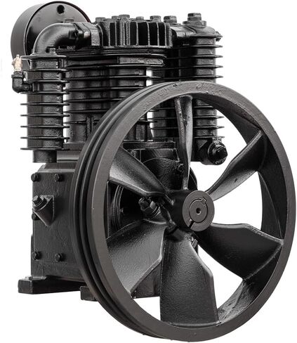 مضخة ضاغط الهواء البديلة 5 HP مرحلتين 2 اسطوانة من الحديد الزهر 19 SCFM بحد أقصى مع فلتر سحب لـ 80 جالون أو أكبر CS1105T in Kuwait