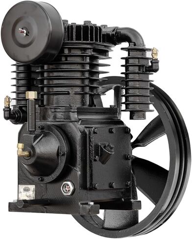 مضخة ضاغط الهواء البديلة 5 HP مرحلتين 2 اسطوانة من الحديد الزهر 19 SCFM بحد أقصى مع فلتر سحب لـ 80 جالون أو أكبر CS1105T in Kuwait