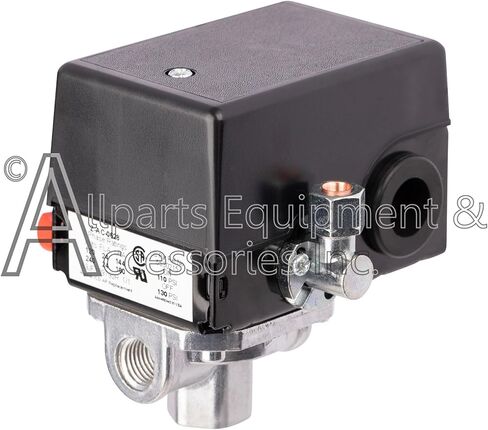 Z-AC-0628 مفتاح ضغط 4 منافذ 110-135 رطل لكل بوصة مربعة ثنائي القطب 120-240 فولت متوافق مع وحدات ضاغط الهواء بكابل Craftsman وDeVilbiss وPorter in Kuwait
