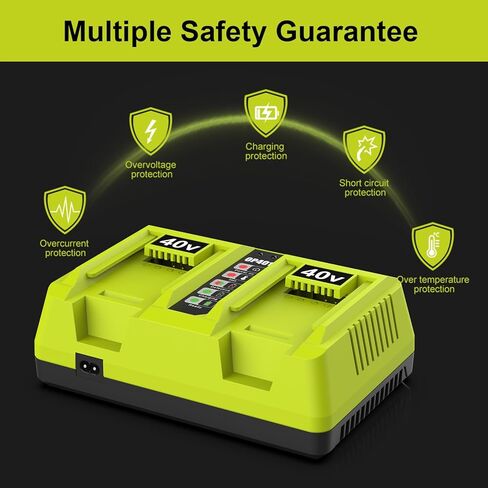 2 Port OP401 Fast Charger Replace for Ryobi 40V Battery Charger Compatible with Ryobi 40V Battery OP4015 OP4026 OP4040 OP4050 OP4060 in Kuwait